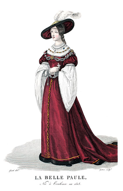 La Belle Paule - Gravure  de Louis-Marie Lanté, reproduite puis restaurée par © Norbert Pousseur