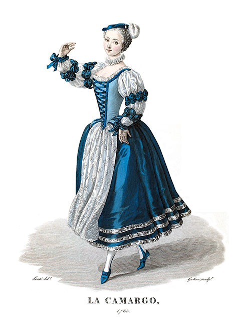 La Camargo, gravure de Louis-Marie Lanté, reproduite puis restaurée par © Norbert Pousseur