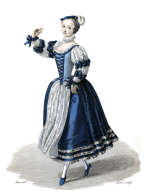 Pour zoom : La Camargo, gravure de Louis-Marie Lanté, reproduite puis restaurée par © Norbert Pousseur