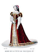 Vignette : Dames sous 
François Ier - Gravure  de Louis-Marie Lanté reproduite puis restaurée par © Norbert Pousseur