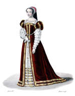 Pour Zoom : Dame de la Cour de François Ier, gravure  de Louis-Marie Lante, reproduite puis restaurée par © Norbert Pousseur