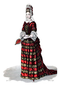 Vignette : Marie-Ad&eacute;la&iuml;de de Savoie, duchesse de Bourgogne, gravure de Louis-Marie Lant&eacute;, reproduite puis restaur&eacute;e par &copy; Norbert Pousseur