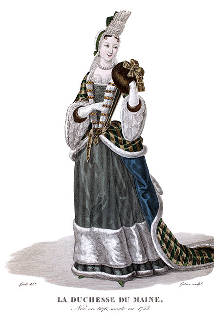 Anne-Louise-Bénédicte de Bourbon, duchesse du Maine, gravure de Louis-Marie Lanté, reproduite puis restaurée par © Norbert Pousseur