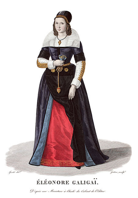 Eléonore Galicaï, gravure de Louis-Marie Lanté, gravure de Louis-Marie Lanté, reproduite puis restaurée par © Norbert Pousseur