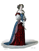 Vignette : Marie-Ang&eacute;lique Scoraille de Roussille, duchesse de Fontanges, gravure de Louis-Marie Lant&eacute;, reproduite puis restaur&eacute;e par &copy; Norbert Pousseur