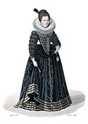 Vignette : Gabrielle d'Estr&eacute;es, gravure de Louis-Marie Lant&eacute;, reproduite puis restaur&eacute;e par &copy; Norbert Pousseur