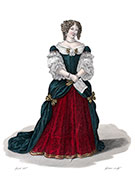 Vignette : Fran&ccedil;oise Marguerite de Grignan, gravure de Louis-Marie Lant&eacute;, reproduite puis restaur&eacute;e par &copy; Norbert Pousseur