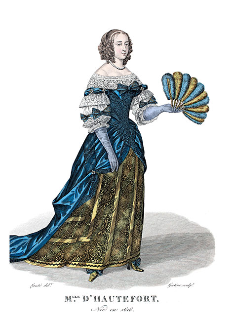 Marie de Hautefort, gravure de Louis-Marie Lanté, reproduite puis restaurée par © Norbert Pousseur