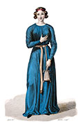 Vignette : Héloïse, abesse  du Paraclet - Gravure  de Pierre Lamésangère reproduite puis restaurée par © Norbert Pousseur