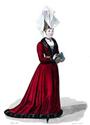 Vignette : Hermengarde d'Anjou - Gravure  de Pierre Lamésangère reproduite puis restaurée par © Norbert Pousseur
