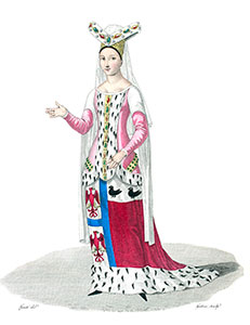 Vignette : Jacqueline de la Grange - Gravure  de Pierre Lamésangère reproduite puis restaurée par © Norbert Pousseur