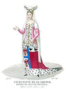 Vignette : Jacqueline de La Grange - Gravure  de Pierre Lamésangère reproduite puis restaurée par © Norbert Pousseur
