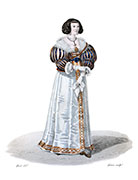Vignette : Mlle de la Fayette, gravure de Louis-Marie Lant&eacute;, reproduite puis restaur&eacute;e par &copy; Norbert Pousseur