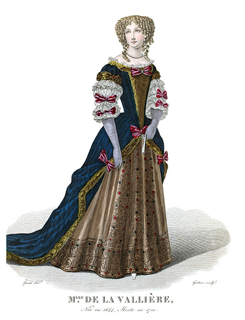 Mademoiselle de La Vallière, gravure de Louis-Marie Lanté, reproduite puis restaurée par © Norbert Pousseur