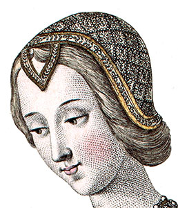 Cale, coiffe de Laure de Noves - Gravure  de Pierre Lamésangère reproduite puis restaurée par © Norbert Pousseur