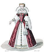 Vignette : Louise de Lorraine - Gravure de Lant&eacute;,  reproduite puis restaur&eacute;e par &copy; Norbert Pousseur