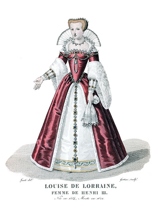 Louise de Lorraine - Gravure de Lant&eacute;,  reproduite puis restaur&eacute;e par &copy; Norbert Pousseur