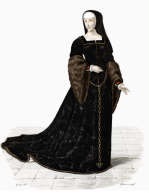 Pour Zoom : Louise de Savoie  - Gravure  de Louis-Marie Lant&eacute;, reproduite puis restaur&eacute;e par &copy; Norbert Pousseur