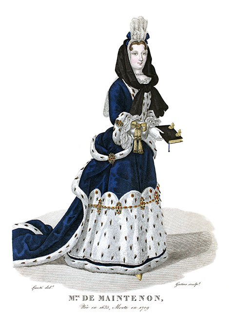 Madame de Maintenon, gravure de Louis-Marie Lanté, reproduite puis restaurée par © Norbert Pousseur