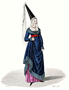 Vignetter : Marguerite de Flandre - Gravure  de Pierre Lamésangère reproduite puis restaurée par © Norbert Pousseur