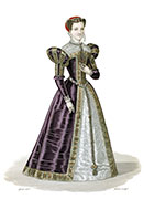 Vignette : Marie Stuart - Gravure de Lant&eacute;,  reproduite puis restaur&eacute;e par &copy; Norbert Pousseur