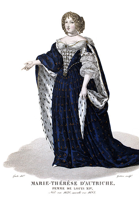 Marie Th&eacute;r&egrave;se d'Autriche - gravure de Louis-Marie-Lant&eacute; - Gravure  reproduite puis restaur&eacute;e num&eacute;riquement par &copy; Norbert Pousseur