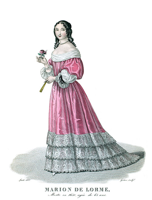 Marion de Lormes, gravure de Louis-Marie Lanté, reproduite puis restaurée par © Norbert Pousseur