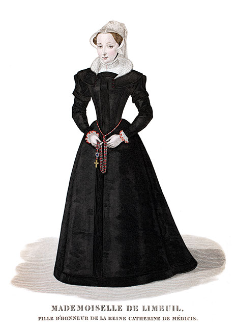 Mademoiselle de Limeuil - Gravure  reproduite puis restaurée par © Norbert Pousseur