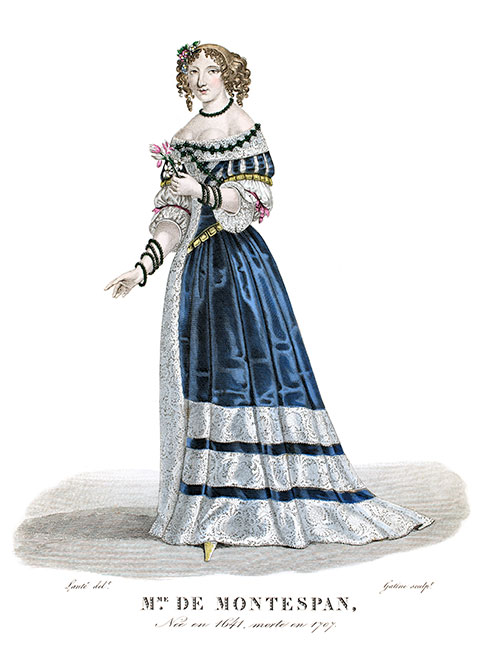 Madame de Montespan, gravure de Louis-Marie Lanté, reproduite puis restaurée par © Norbert Pousseur
