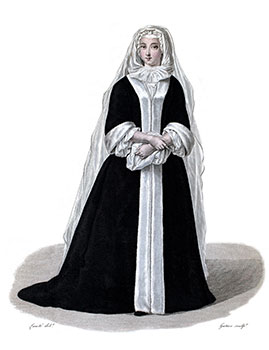 Vignette : Louise-Ad&eacute;la&iuml;de d'Orl&eacute;ans, gravure de Louis-Marie Lant&eacute;, reproduite puis restaur&eacute;e par &copy; Norbert Pousseur
