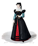 Vignette : Marie Stuart - Gravure de Lant&eacute;,  reproduite puis restaur&eacute;e par &copy; Norbert Pousseur