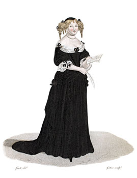 Vignette : Madame de S&eacute;vign&eacute;e, gravure de Louis-Marie Lant&eacute;, reproduite puis restaur&eacute;e par &copy; Norbert Pousseur