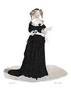 Vignette : Mme de S&eacute;vign&eacute; - Gravure de lant&eacute;,  reproduite puis restaur&eacute;e par &copy; Norbert Pousseur