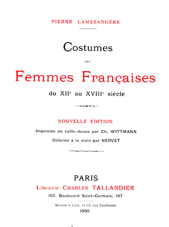Page 2 de titre des felles françaises - repro © Norbert Pousseur