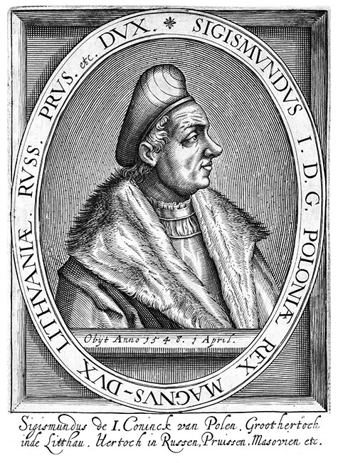 Sigismundas I, Lenkijos karalius – Nicolas Clerck graviūra, atkurta ir restauruota © Norbert Pousseur