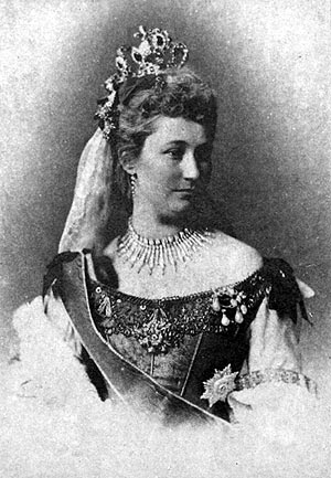 Augusta Victoria , impératrice d'allemagne - Gravure  reproduite puis restaurée par © Norbert Pousseur