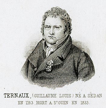 Guillaume Louis Ternaux personnage illustre du département des Ardennes - Gravure  reproduite puis restaurée par © Norbert Pousseur