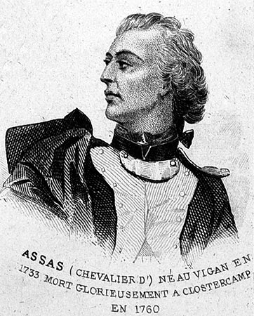 Chevalier d'Assas - Gravure  reproduite puis restaurée par © Norbert Pousseur