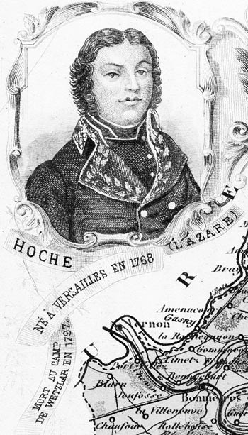 Lazarre Hoche, personnage illustre du département de la Seine et Oise - Gravure  reproduite puis restaurée par © Norbert Pousseur