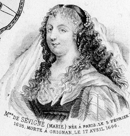 Madame de Sévigné, personnage illustre du département de la Seine - Gravure  reproduite puis restaurée par © Norbert Pousseur