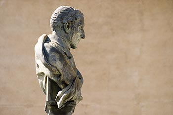 Profil de la statue de Louis Braille à Coupvray - © Norbert Pousseur