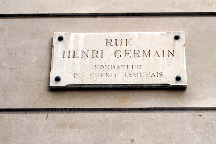 Henri Germain (rue de), fondateur du Crédit lyonnais - © Norbert Pousseur