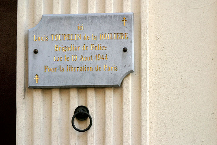 Louis Toupelin de la Doilière, brigadier de police, mort le 19/08/1944 pour la libération de Paris durant la guerre 1939 -1945 - © Norbert Pousseur