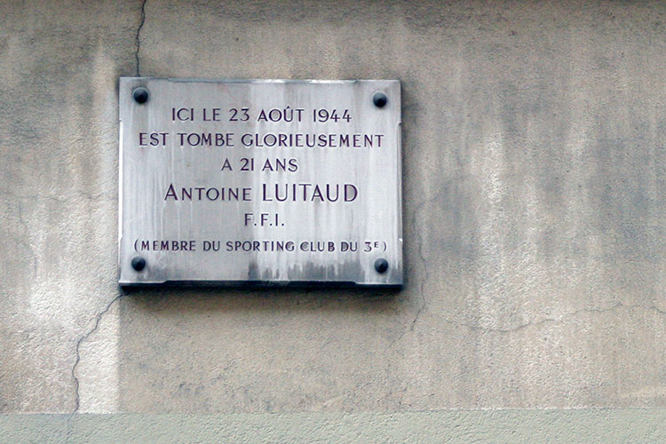 Antoine Luitaud, résistant FFI, mort à 21 ans le 23 août 1944, à Paris - © Norbert Pousseur