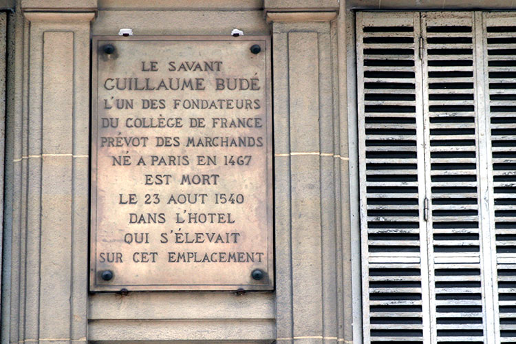 Guillaume Budé, fondateur du Collège de France, 1467 - 1540 - © Norbert Pousseur