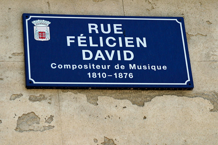 Rue Avignon, Félicien David, compositeur de musique - 1810 / 1876 - © Norbert Pousseur