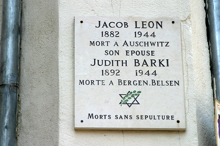En Avignon, Jacob Léon et Judith Barki, morts en captivité - © Norbert Pousseur