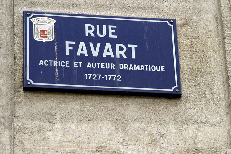 Rue d'Avignon, Charles Simon Favart et sa femme, auteur dramatique - actrice - années 1760 - © Norbert Pousseur