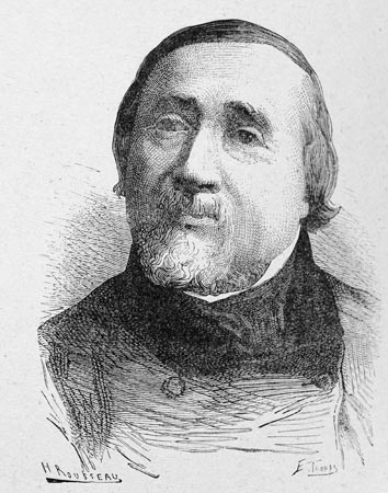 Jules François Dupuis Delcourt, aéronaute français - Gravure  reproduite puis restaurée par © Norbert Pousseur