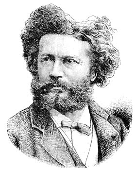 Camille Flammarion - Gravure  reproduite puis restaurée par © Norbert Pousseur